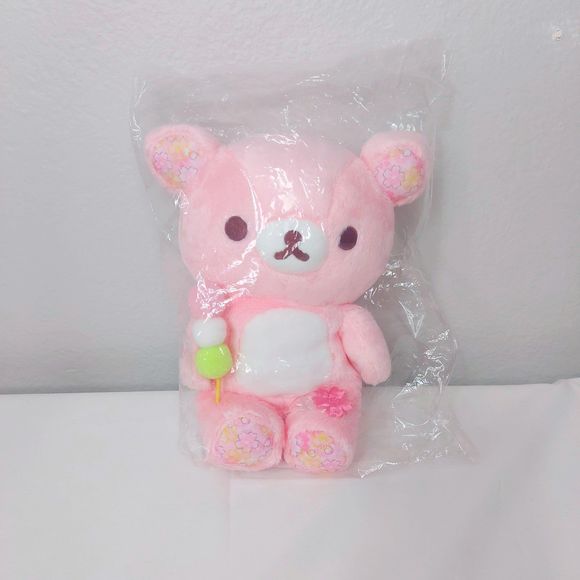 Rilakkuma Pink Sakura Blossom Dango Limited Edition Plush - Picture 1 of 7